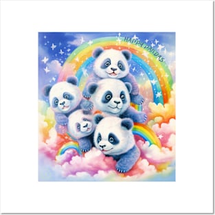 Happy Pandas Posters and Art